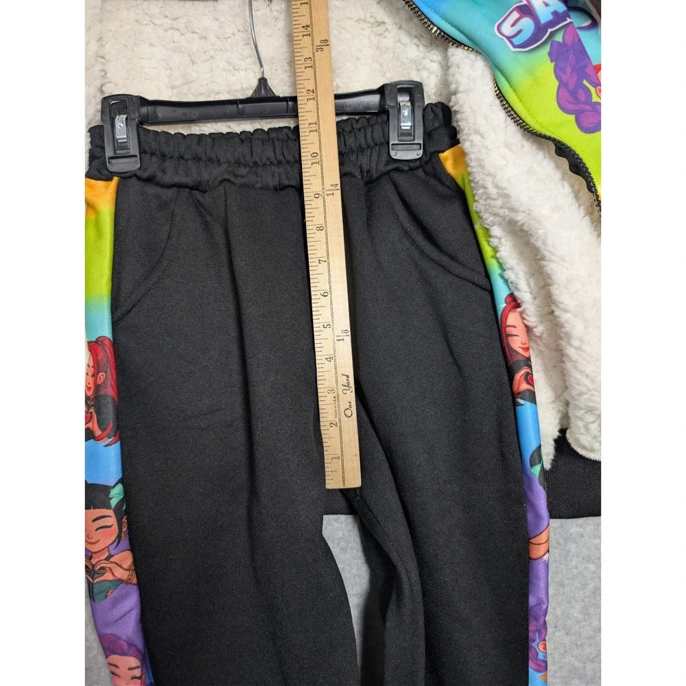 K-Pop Saja Boys Anime Kids Tracksuit Set Hoodie Joggers Multicolor Size Large